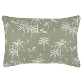 Cushion Cover-With Piping-Postcards Sage-35cm x 50cm Kings Warehouse 