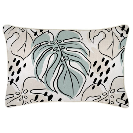 Cushion Cover-With Piping-Rainforest Seafoam-35cm x 50cm Kings Warehouse 