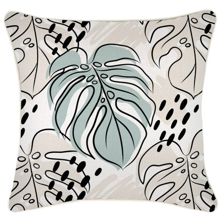 Cushion Cover-With Piping-Rainforest Seafoam-45cm x 45cm Kings Warehouse 