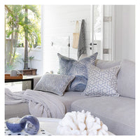 Cushion Cover-With Piping-Seminyak Blue-45cm x 45cm Kings Warehouse 