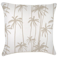 Cushion Cover-With Piping-Tall-Palms-Beige-60cm x 60cm Kings Warehouse 