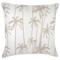 Cushion Cover-With Piping-Tall-Palms-Beige-60cm x 60cm