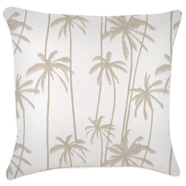 Cushion Cover-With Piping-Tall-Palms-Beige-60cm x 60cm Kings Warehouse 