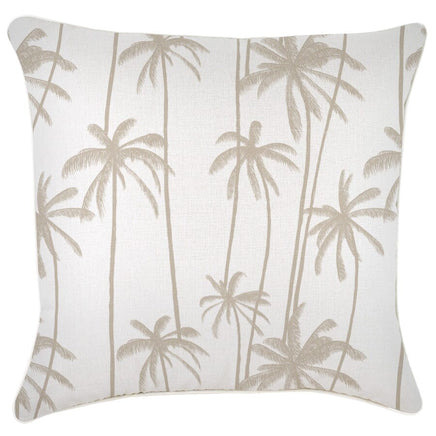 Cushion Cover-With Piping-Tall-Palms-Beige-60cm x 60cm Kings Warehouse 