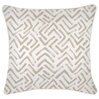 Cushion Cover-With Piping-Tribal-Beige-45cm x 45cm