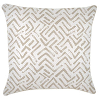 Cushion Cover-With Piping-Tribal-Beige-60cm x 60cm