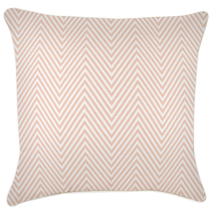 Cushion Cover-With Piping-Zig Zag Blush-60cm x 60cm Kings Warehouse 