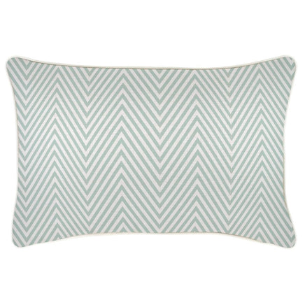 Cushion Cover-With Piping-Zig Zag Pale Mint-35cm x 50cm Kings Warehouse 