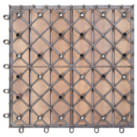 Decking Tiles 10 pcs Grey Wash 30x30 cm Solid Acacia Wood Kings Warehouse 