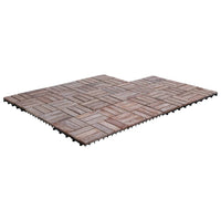 Decking Tiles 11 pcs 30x30 cm Solid Reclaimed Wood Kings Warehouse 
