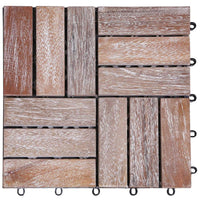 Decking Tiles 11 pcs 30x30 cm Solid Reclaimed Wood Kings Warehouse 