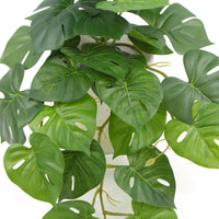 Decorative Ceramic Bowl Potted Artificial Monstera Plant 30cm Kings Warehouse 