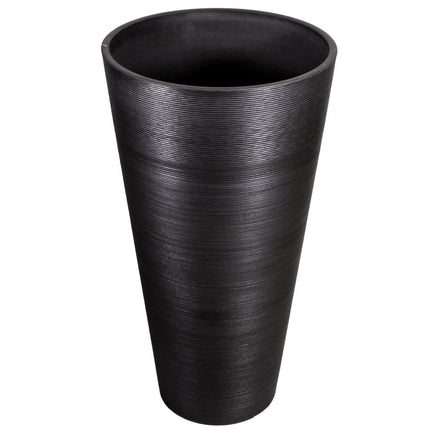 Decorative Large Textured Round Black Planter 71cm Decor Kings Warehouse 