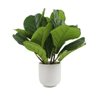 Decorative Potted Dense Artificial Fiddle Leaf Fig In Beautiful Decorative Bowl 37cm Kings Warehouse 