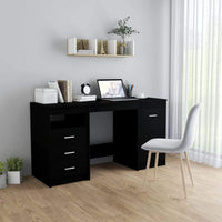 Desk Black 140x50x76 cm