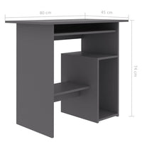 Desk Grey 80x45x74 cm Kings Warehouse 