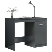 Desk High Gloss Grey 100x50x76 cm