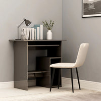 Desk High Gloss Grey 80x45x74 cm