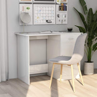 Desk High Gloss White 100x50x76 cm