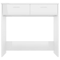Desk High Gloss White 80x40x75 cm Kings Warehouse 