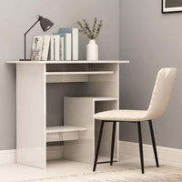 Desk High Gloss White 80x45x74 cm