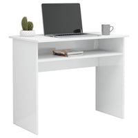 Desk High Gloss White 90x50x74 cm Kings Warehouse 