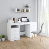 Desk White 140x50x76 cm