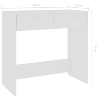 Desk White 80x40x75 cm Kings Warehouse 
