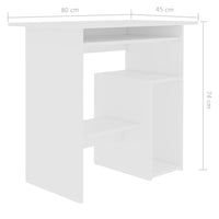 Desk White 80x45x74 cm Kings Warehouse 