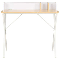 Desk White and Natural 80x50x84 cm Kings Warehouse 