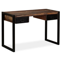 Desk with 2 Drawers Solid Reclaimed Wood 120x50x76 cm Kings Warehouse 