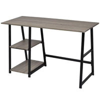 Desk with 2 Shelves Grey and Oak Kings Warehouse 