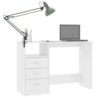 Desk with Drawers White 110x50x76 cm Kings Warehouse 
