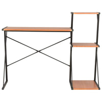 Desk with Shelf Black and Brown 116x50x93 cm Kings Warehouse 