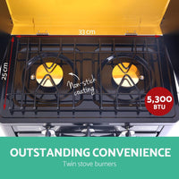 Dev King 3 Burner Portable Oven - Black & Yellow Kings Warehouse 
