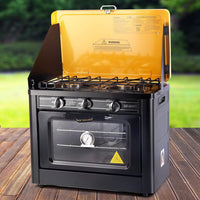 Dev King 3 Burner Portable Oven - Black & Yellow Kings Warehouse 