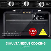 Dev King 3 Burner Portable Oven - Black & Yellow Kings Warehouse 
