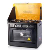 Dev King 3 Burner Portable Oven - Black & Yellow Kings Warehouse 