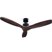 Dev King 52'' Ceiling Fan With Remote Control Fans 3 Wooden Blades Timer 1300mm
