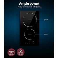 Dev King Induction Cooktop 30cm Ceramic Glass Kings Warehouse 