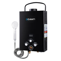 Dev King Outdoor Gas Hot Water Heater Portable Camping Shower 12V Pump Black Camping > Outdoor Kings Warehouse 