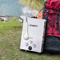 Dev King Outdoor Gas Water Heater Portable Camping Shower 12V Pump Silver Camping > Outdoor Kings Warehouse 
