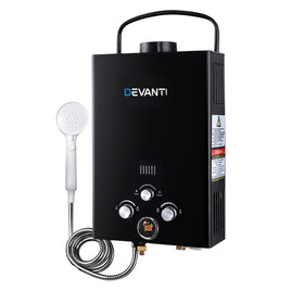 Dev King Outdoor Portable Gas Water Heater 8LPM Camping Shower Black Camping > Outdoor Kings Warehouse 