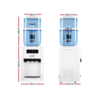Devanti 22L Bench Top Water Cooler Dispenser Filter Purifier Hot Cold Room Temperature Three Taps Kitchen Appliances Kings Warehouse 