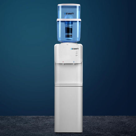 Devanti 22L Water Cooler Dispenser Top Loading Hot Cold Taps Filter Purifier Bottle Kitchen Appliances Kings Warehouse 