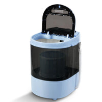 Devanti 3KG Mini Portable Washing Machine Shoes Wash Top Load Spin Camp Caravan Outdoor Kings Warehouse 
