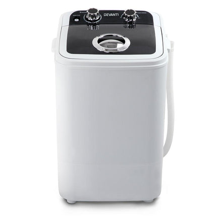 Devanti 4.6KG Mini Portable Washing Machine - Black Washers & Dryers Kings Warehouse 
