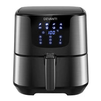 Dev King Air Fryer 7L LCD Fryers Oven Airfryer Kitchen Healthy Cooker Stainless Steel