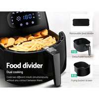 Devanti Air Fryer 8.5L LCD Digital Oil Free Deep Frying Cooker Accessories Rack Kings Warehouse 
