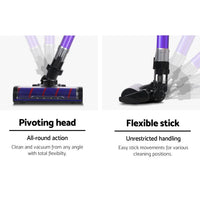 Devanti Cordless 150W Handstick Vacuum Cleaner - Purple and Grey Appliances Kings Warehouse 